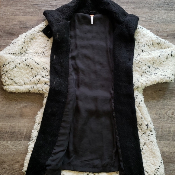 NWT! Free People High Collar Boucle Coat - Picture 10 of 14